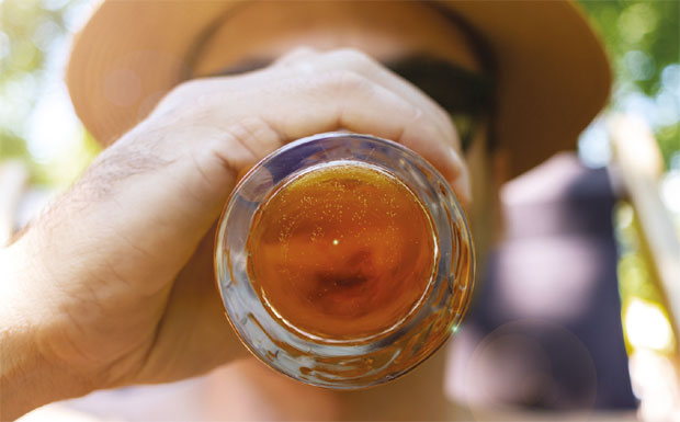 Bottom of beer glass image