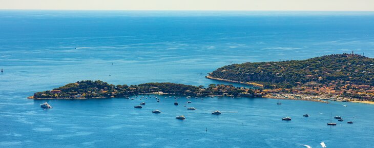 An ariel view of St-Jean-Cap-Ferrat on the French Riviera. beauchamp estates